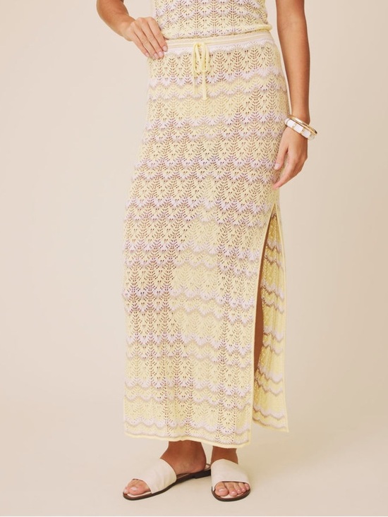 Splendid Dresses & Skirts - NWT Splendid Eleni Yellow Knit Stripe Sweater Skirt - size small